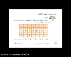 ریاضی هشتم . خواص ضرب و تقسیم...