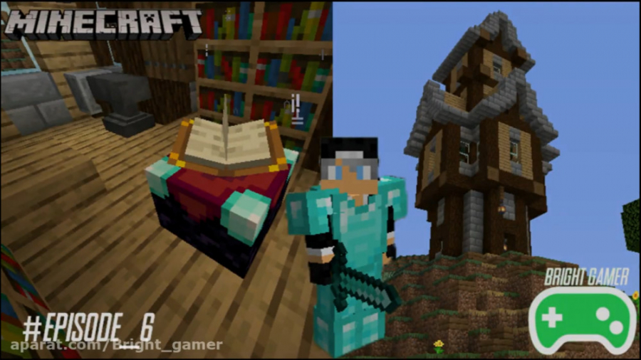 minecraft 20w13b با Bright gamer #قسمت_۶ برج و انچینتینگ!!!