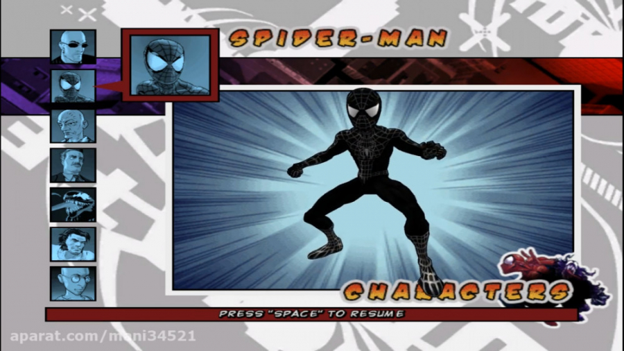 لباس Black suit 2007 برای بازی Ultimate Spider-Man