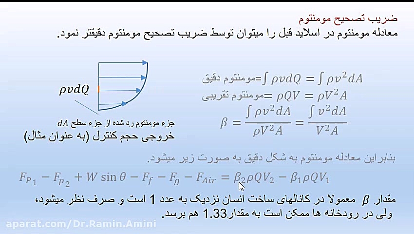 هیدرولیک: 8- ضریب تصحیح مومنتوم و انرژی دکتر رامین امینی