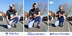مقایسه دوربین میان Huawei P40 Pro، Galaxy S20 Ultra و iPhone 11 Pro Max.