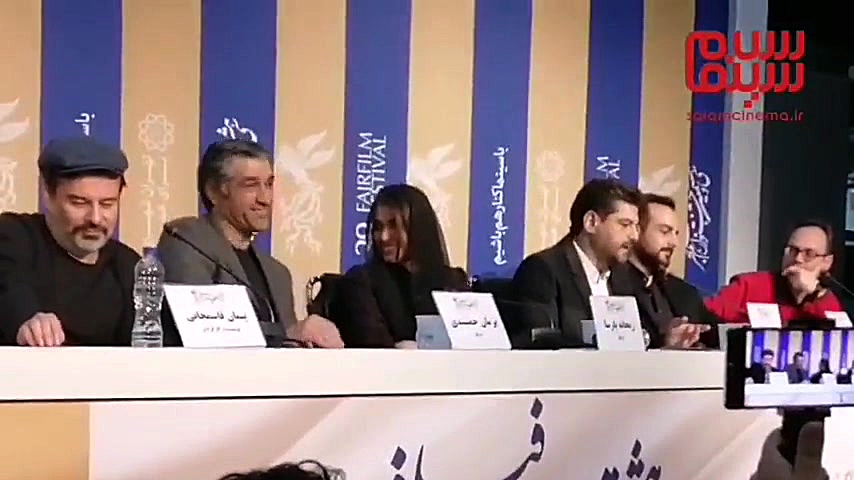 صحبت های  سام_درخشانی در نشست خبری فیلم خوب بد جلف دو ارتش سری زمان18ثانیه