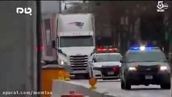 اسکورت شدید کانتینر حامل ۳۰۰ ه...