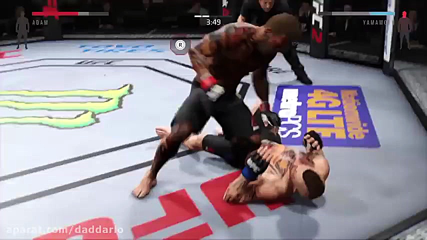 ناک اوت با مبارز شخصی سازی شده در بازی EA Sports UFC 2 کیتی پری