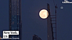 پدیده زیبای اَبَرماه صورتی در...