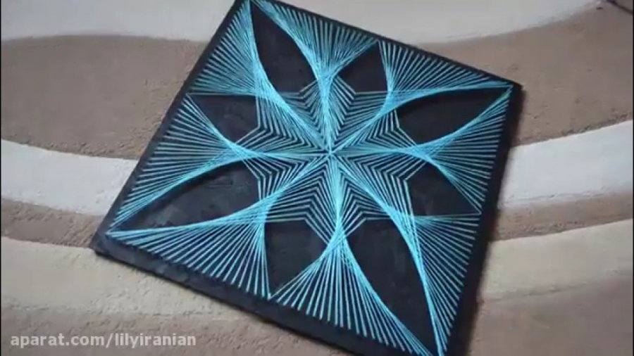 تابلو با هنر کار با نخ (String Art) اسکارلت جوهانسون