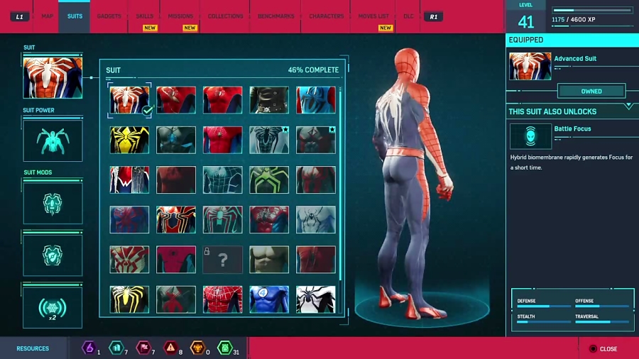 لباس های من در بازی اسپایدرمن | spider man ps4