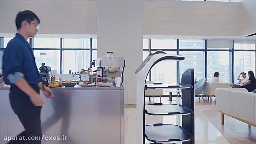 رباتی با نمک به عنوان پیشخدمت رستوران:‌BellaBot زمان74ثانیه