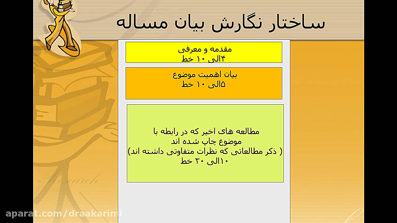 آموزش پروپوزال نویسی قسمت 2 بیان مساله دکتر علی اصغر کریمی