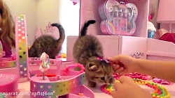 بازی کردن دیانا و روما با یک ب...