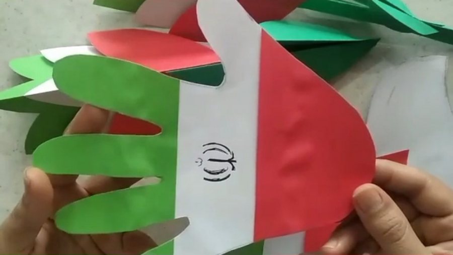 فیلم آموزش کاردستی پرچم ایران
