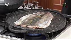 آموزش آشپزی قزل آلا با سس انار