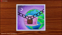 آموزش نقاشی پاستل کره زمین بیم...