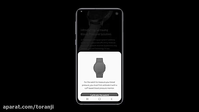 اندازه گیری فشار خون با گلکسی واچ اکتیو ۲ دندان مصنوعی