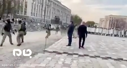 درگیری معترضان به قرنطینه در ر...