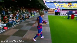 ویدیو- اولین توپ زدن گریزمن در...