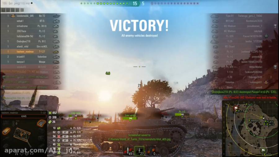 گیم پلی بازی آنلاین world of tanks