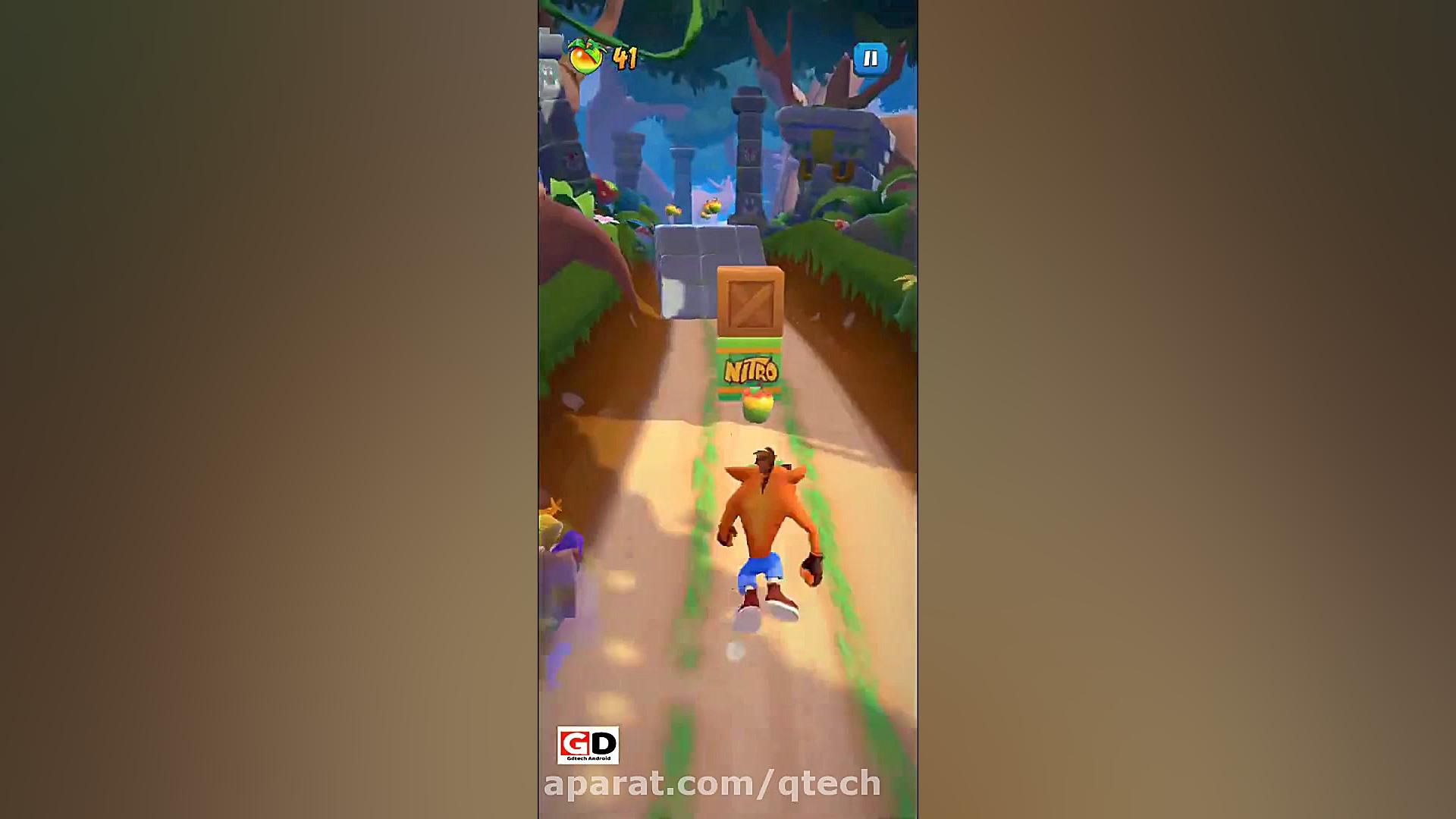 معرفی بازی موبایل Crash Bandicoot زمان66ثانیه
