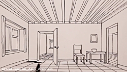 آموزش پرسپکتیو یک نقطه ای؛ نحوه ترسیم پرسپکتیو داخلی یک اتاق