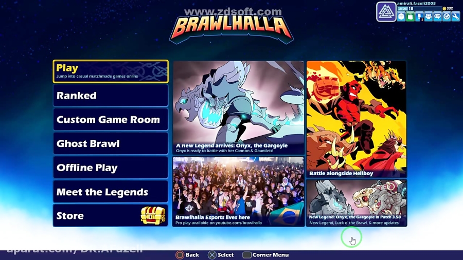 بازی کردن در brawlhalla