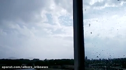 بارش باران در روستای فرخ آباد-...