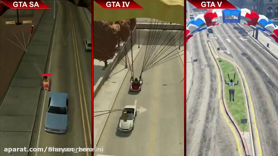 مقایسه GTA SA GTA IV GTA V