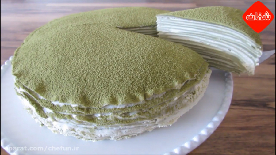 طرز تهیه کیک کرپ ماچا