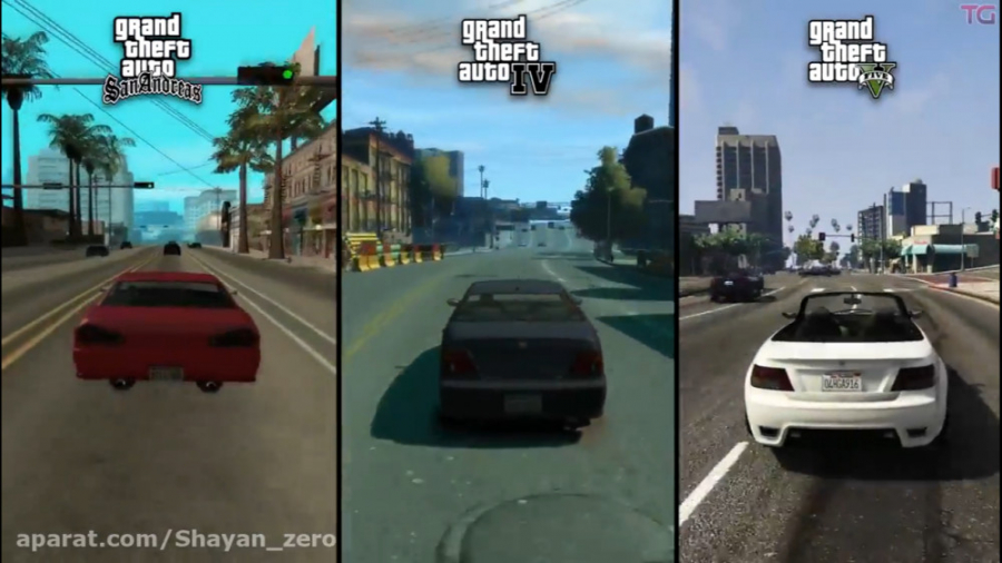 مقایسه GTA SA GTA IV GTA V