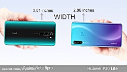 مقایسه دو گوشی redminote 8 pro و huawei  p30 lite