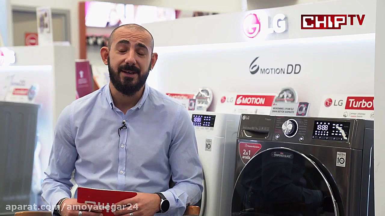 فیلم معرفی لباسشویی 8 کیلو ال جی LG WASHING MACHINE F14U2TDHP5N زمان367ثانیه