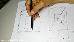 آموزش پرسپکتیو داخلی یک نقطه ای از پلان _ قسمت دوم