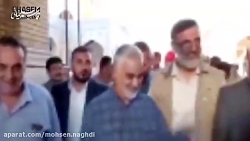 بازدید سردار شهید سلیمانی و اب...