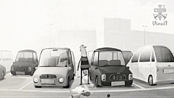 انیمیشن خنده دار ماشین پارک شد...