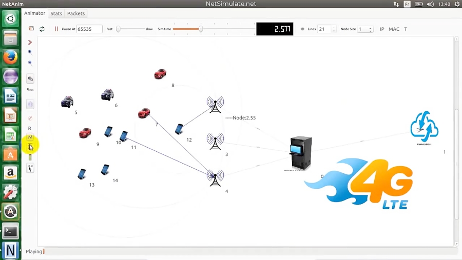 Simulation 4G LTE Network With NS3 Simulator