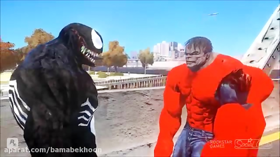 نبرد ونوم و هالک قرمز VENOM VS RED HULK در جی تی ای