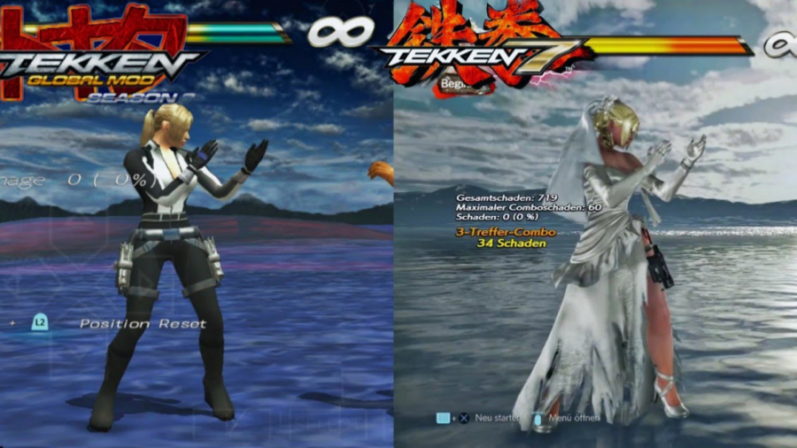 شباهت های شخصیت Nina Tekken 7 در PSP vs PS4 , PC