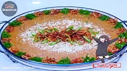 طرز تهیه حلیم کشدار گندم با گو...