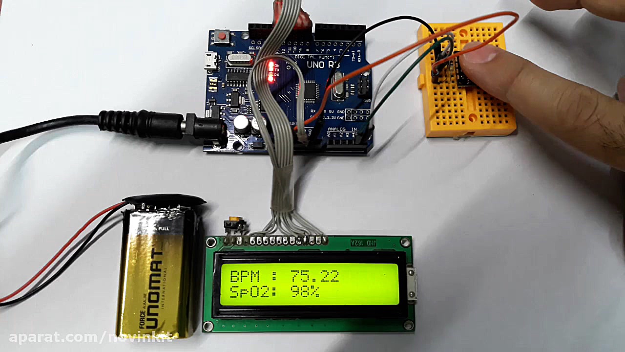 ساخت پالس اکسیمتر و ضربان قلب و نبض با ماژول MAX30100 و آردوینو (تستر کرونا) لیفت ابرو