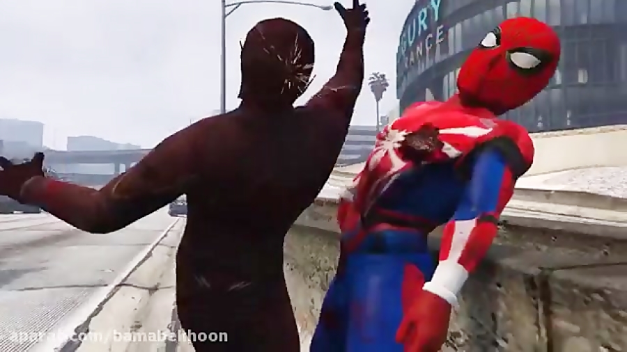 نبرد بی رحمانه مرد عنکبوتی SPIDERMAN و فلش در GTA V