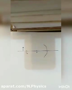 ویدیو رسم جسم خارج از مرکز آینه مقعر علوم هشتم