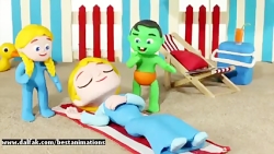 کودک السا و آنا  تایر بازی الس...