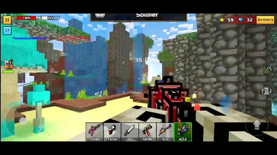 گیم پلی pixel gun 3D این بازی خیلی خوبههه!!