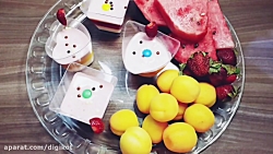 طرز تهیه دسر لیوانی موز و توت...