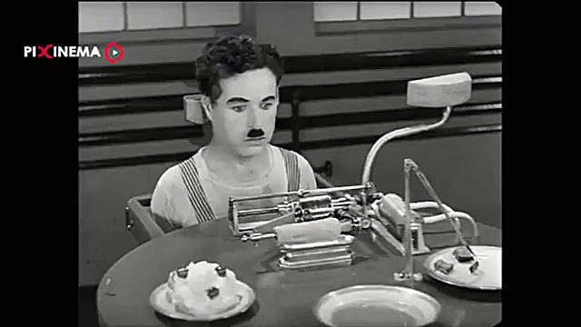 سکانس اختراعات جدید در فیلم عصر جدید(Modern Times,1936) زمان285ثانیه