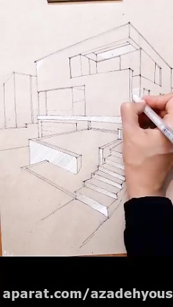 ترسیم کروکی روی کاغذ کرافت