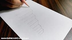 آموزش کشیدن نقاشی سه بعدی بسیا...