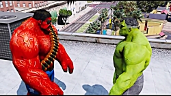نبرد ابر قهرمانان  HULK (MCU) VS RED HULK (GENERAL) - EPIC BATTLE