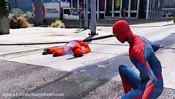 مبارزه حماسی مرد عنکبوتی و بای...