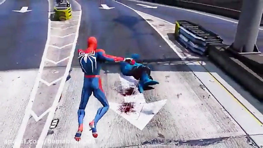 مبارزه حماسی مرد عنکبوتی مارول و هالک آبی در GTA 5