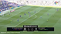 خلاصه بازی؛ بارسا ۵ ۰ ایبار